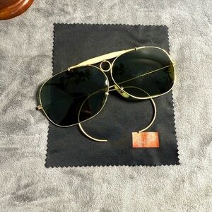 Vintage 1960’s Decot RB3 B&L Ray-ban Aviator Sunglasses Gold Filled Frames